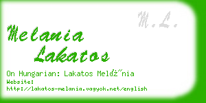 melania lakatos business card